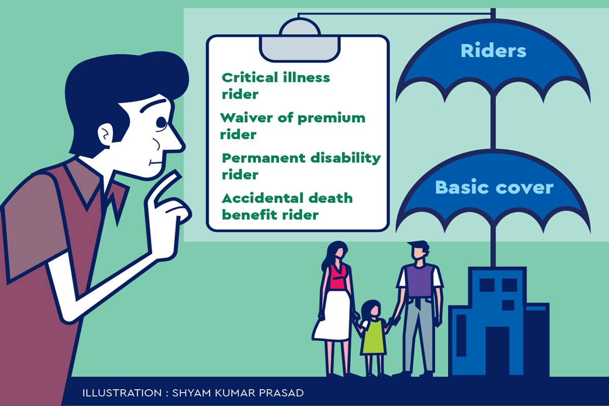 So, after accessing your needs, decide on the specific riders to buy and make your life insurance cover a comprehensive one. So, after accessing your needs, decide on the specific riders to buy and make your life insurance cover a comprehensive one.