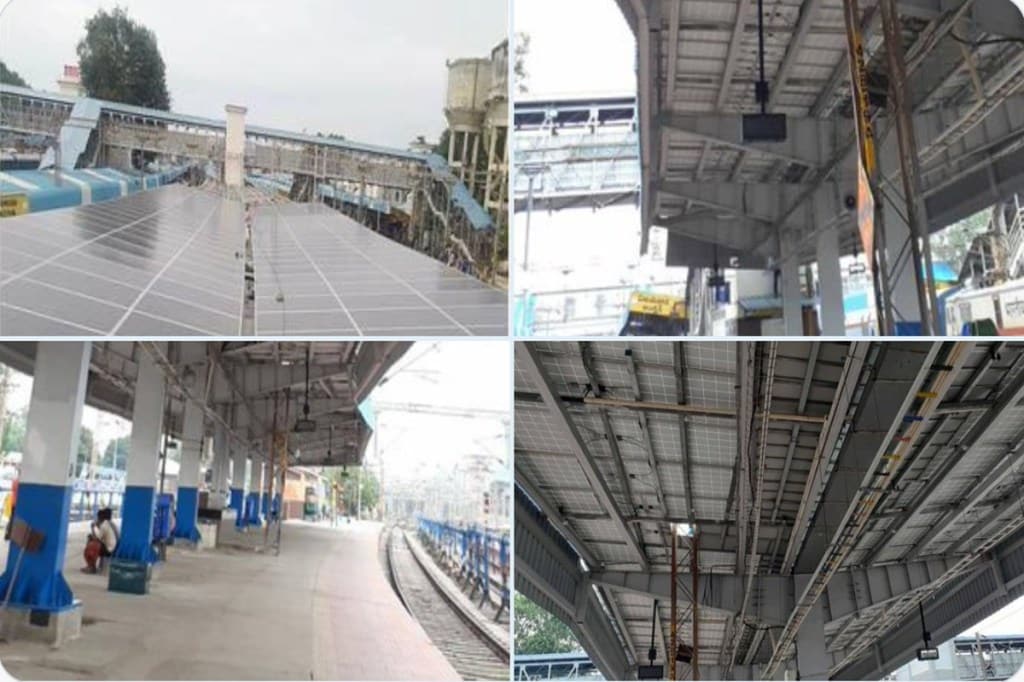 The new addition takes Vijayawada station’s solar photovoltaic cover-over platform capacity to 130 kWp.