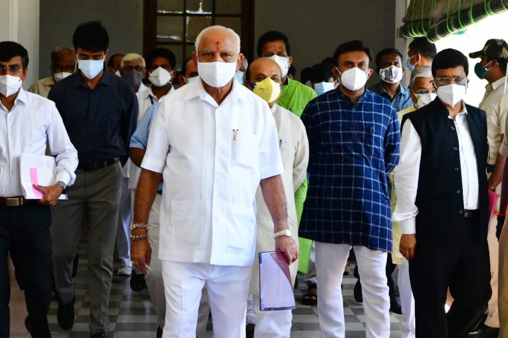 Yediyurappa on Monday resigned as Chief Minister and thanked the BJP leadership for giving him an opportunity to serve as CM.