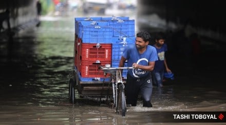 The city which receives an average of about 653.6 mm of rainfall in the South West Monsoon has already reached twice the average figure.