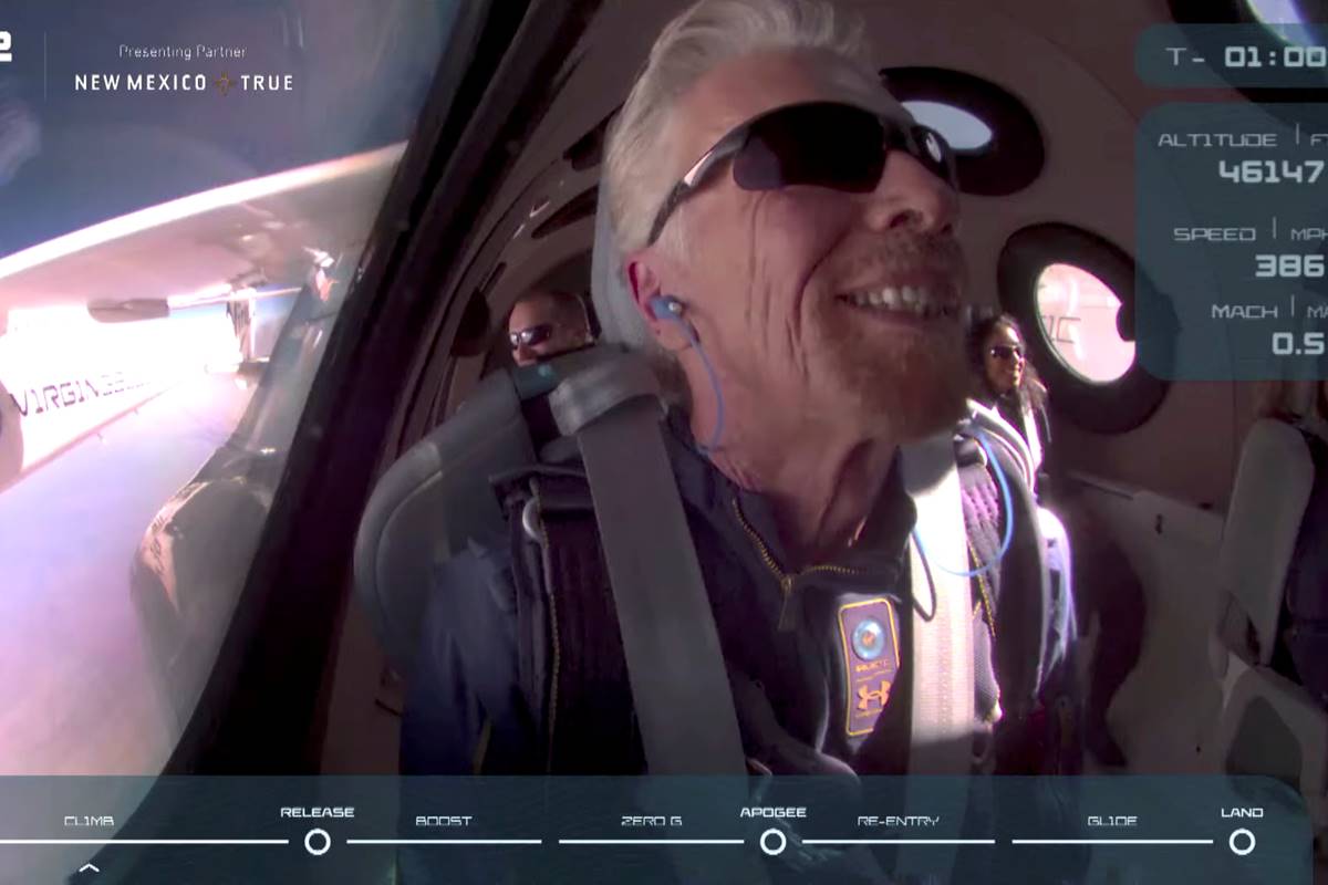 Virgin Galactic Richard Branson soars to space aboard rocket plane