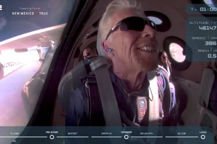 Virgin Galactic Richard Branson soars to space aboard rocket plane