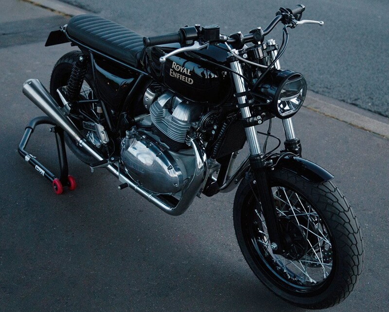 Shop founder Walid Ben Lamine and team built a kit for the 650 twins working with RE headquarters, allowing their 650 owners to go for the whole shebang or upgrade a bike in stages. (Source: Birexif)