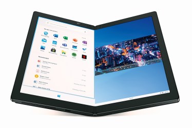 Along with a leather cover with a built-in kickstand, the X1 Fold offers both style as well as function.