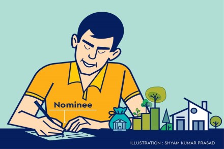 When writing the nominee details, clearly fill in the date of birth, relationship with the nominee, address, and other information.