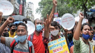 Job candidates protest demanding speedy recruitment in Kolkata (PTI Image)