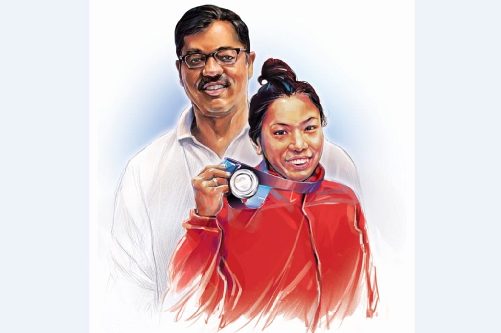 Mirabai Chanu, Olympics silver medallist; coach Vijay Sharma