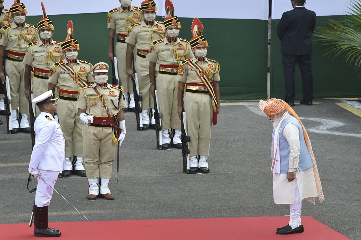 PM Narendra Modi during the 75th Independence Day function in New Delhi (PTI Image)