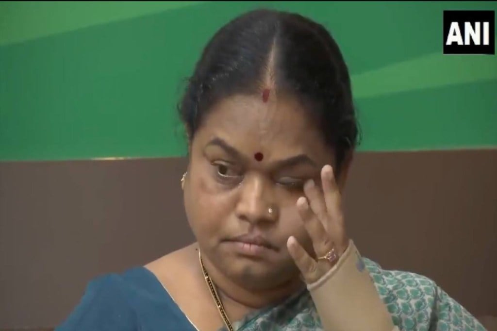 Phulo Devi Netam said that female MPs were manhandled by male marshals, which was a disrespect to the women as she broke into tears during the media address. 