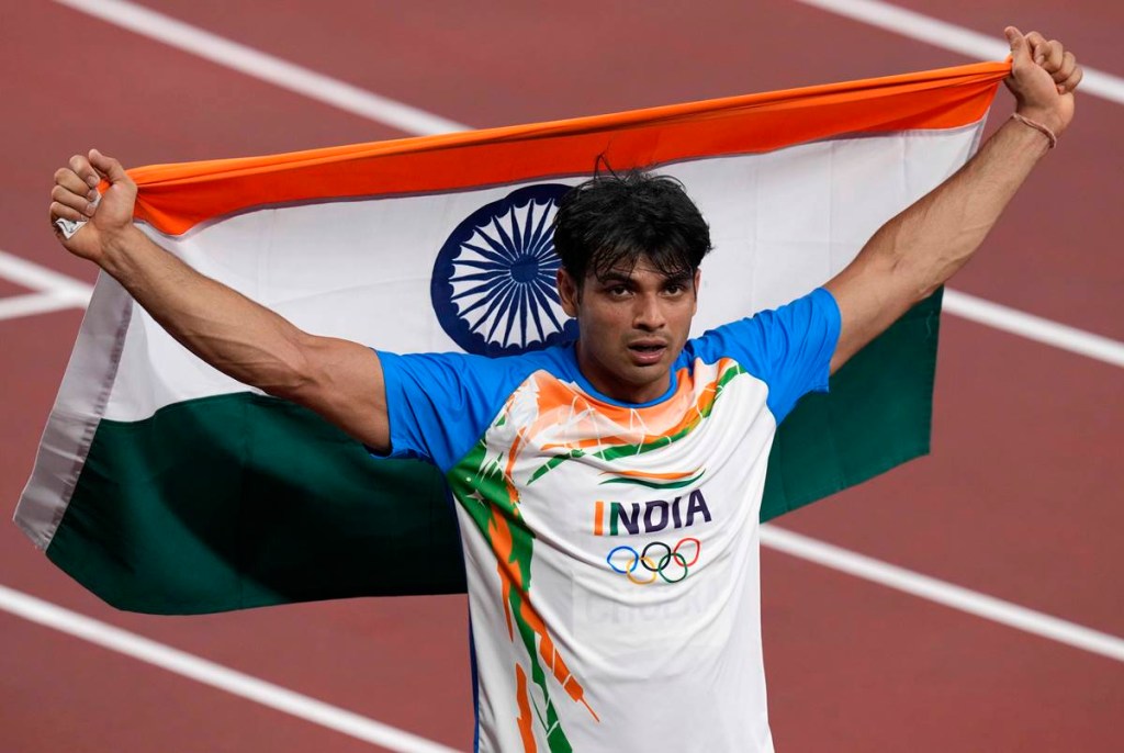 Neeraj Chopra wins gold at Tokyo Olympics Neeraj Chopra wins gold at Tokyo Olympics
