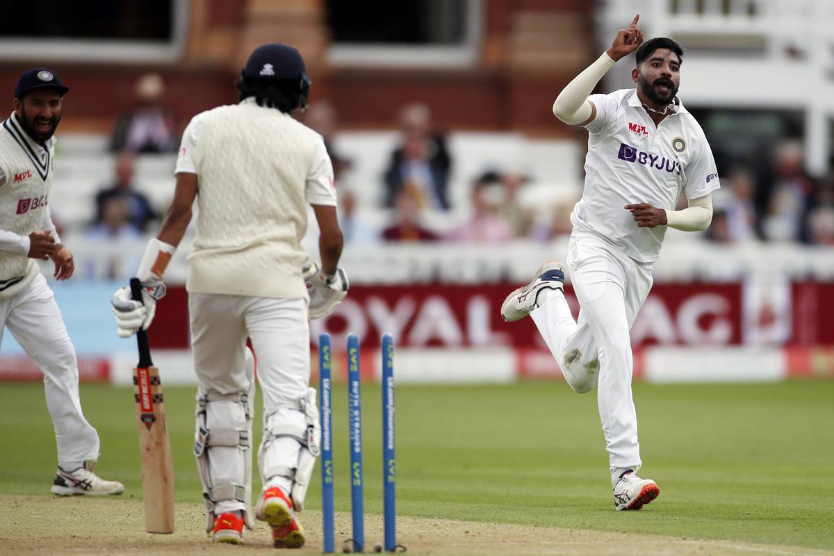 Siraj India vs England 2nd Test, Day 2 Lord's Test evenly poised as late strikes by Siraj, Shami leave England at 119 for 3 Siraj India vs England 2nd Test, Day 2 Lord's Test evenly poised as late strikes by Siraj, Shami leave England at 119 for 3
