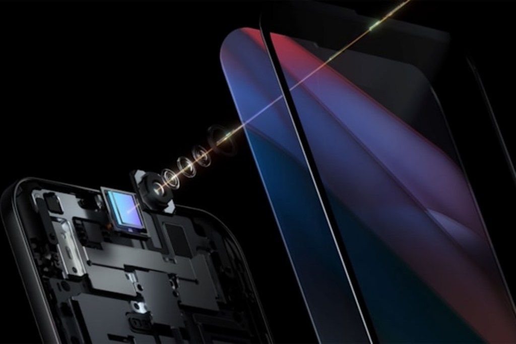 In 2019, Oppo had prototyped a device in which the selfie camera was under the screen, and the screen above it was of a highly transparent material and had a different pixel arrangement.