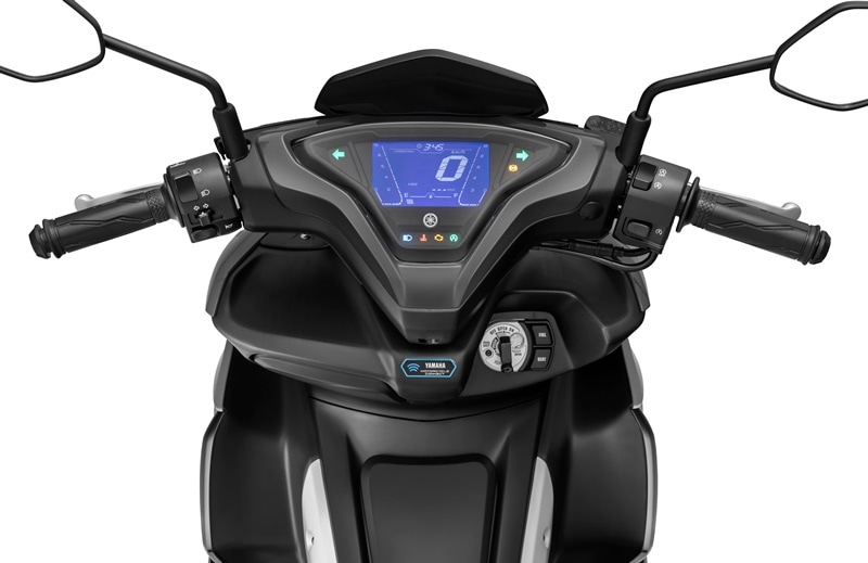 The Yamaha Aerox 155 gets a 5.8-inch LCD fully digital instrument cluster that shows information in plenty. You can also connect your smartphone to the scooter through the Bluetooth-enabled Yamaha Motorcycle Connect App. Once done, you can keep track of vehicle statistics, see phone notifications, last parked location and much more.