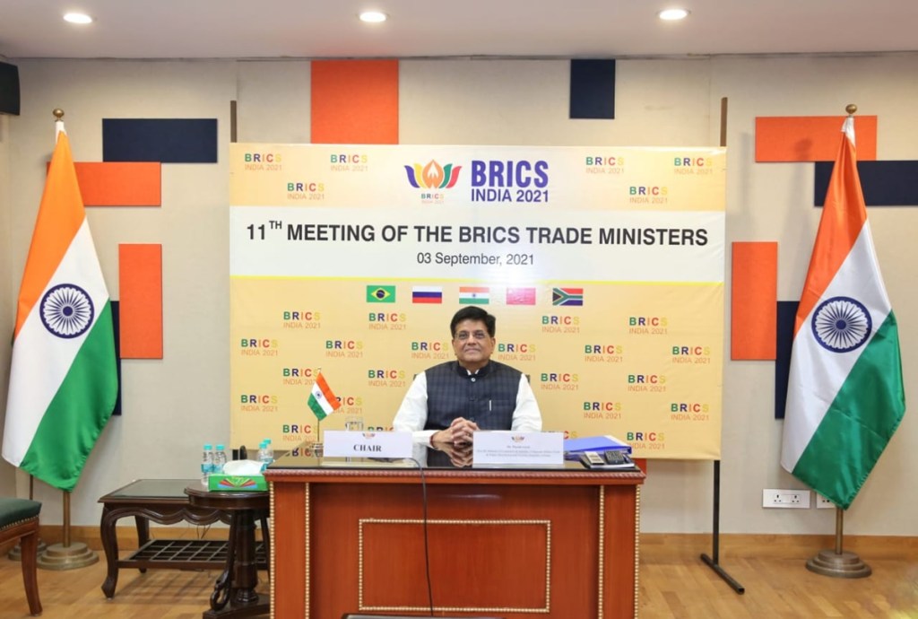 The minister "emphasized, amongst other things, on the need for a permanent, adequate and equitable solution to the Public Stock Holding programmes for food security purposes; early outcome of the TRIPS Waiver proposal for vaccines," the release said.