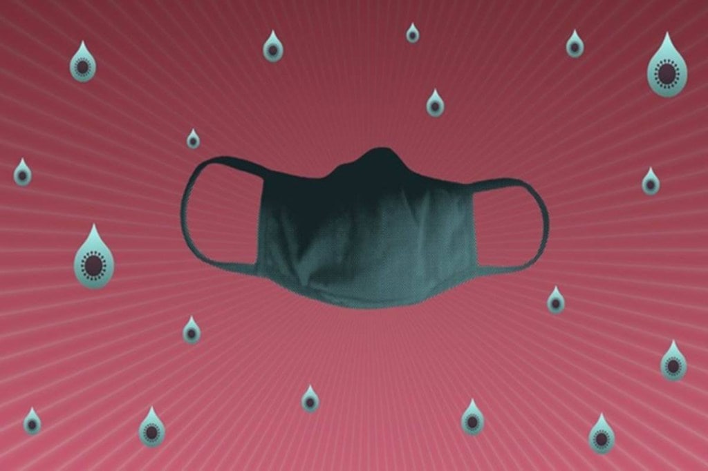 The masks were mounted on one end of a steel funnel through which researchers could control a consistent flow of air and airborne particles.
