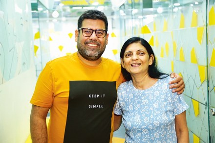 Coffee Mug.ai co-founders Abhishek Sharma (L) and Dipti Tandon