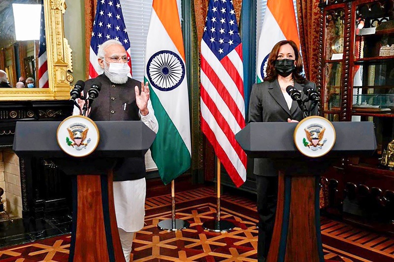 Modi in USA, Modi in US, PM modi US visit, modi meets Kamala Harris, Indo-Pacific, india, america