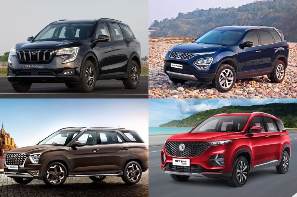 Mahindra XUV700 vs Tata Safari vs Hyundai Alcazar vs MG Hector Plus