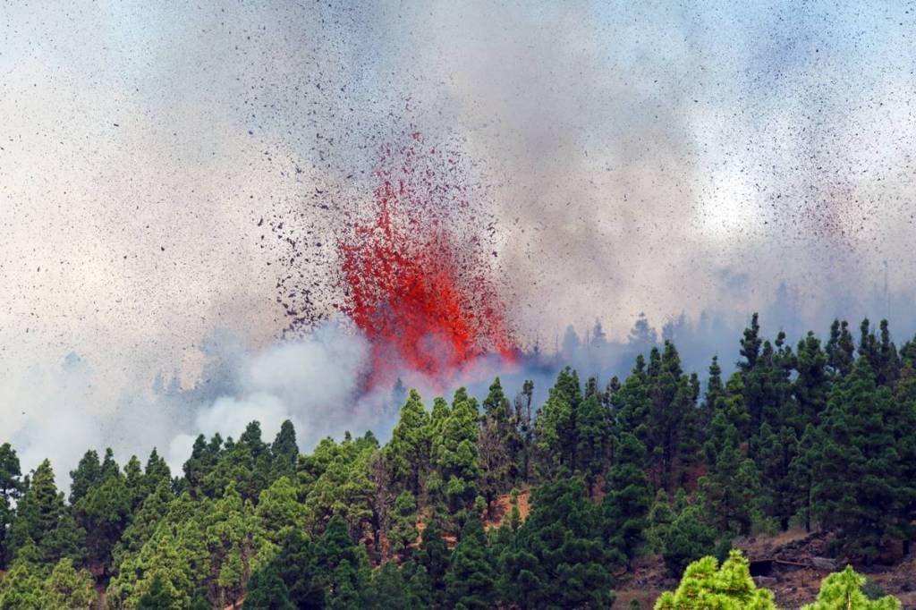 Spain volcano Cumbre Vieja national park El Paso Canary Island La Palma Spain volcano Cumbre Vieja national park El Paso Canary Island La Palma