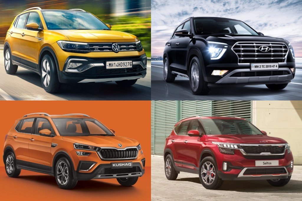Volkswagen Taigun vs Hyundai Creta vs Skoda Kushaq vs Kia Seltos