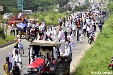 The “sale of tractors rises to a considerable extent rapidly in a well-orchestrated conspiracy and with the sole object…to take tractors to Delhi for agitation and protest,” says the chargesheet. (Express Photo)