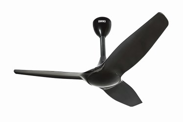 It has bi-directional rotation for all-weather use, sleek integrated design and rust-free aerodynamic ABS blades for high air delivery and smoother air feel.