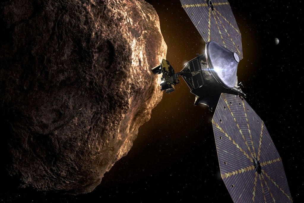 Lucy is set to be launched on October 16. (Artist impression: Southwest Research Institute via NASA)