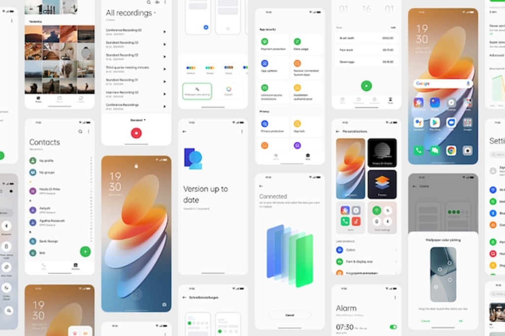 Built on top of Oppo's Infinite Design concept, the global version of ColorOS 12 includes softer icons and animations. (Image: Oppo)