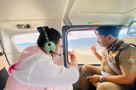 Pushkar Singh Dhami today undertook an aerial survey of the affected areas to assess the damage caused by the rains and flooding. Pushkar Singh Dhami today undertook an aerial survey of the affected areas to assess the damage caused by the rains and flooding.