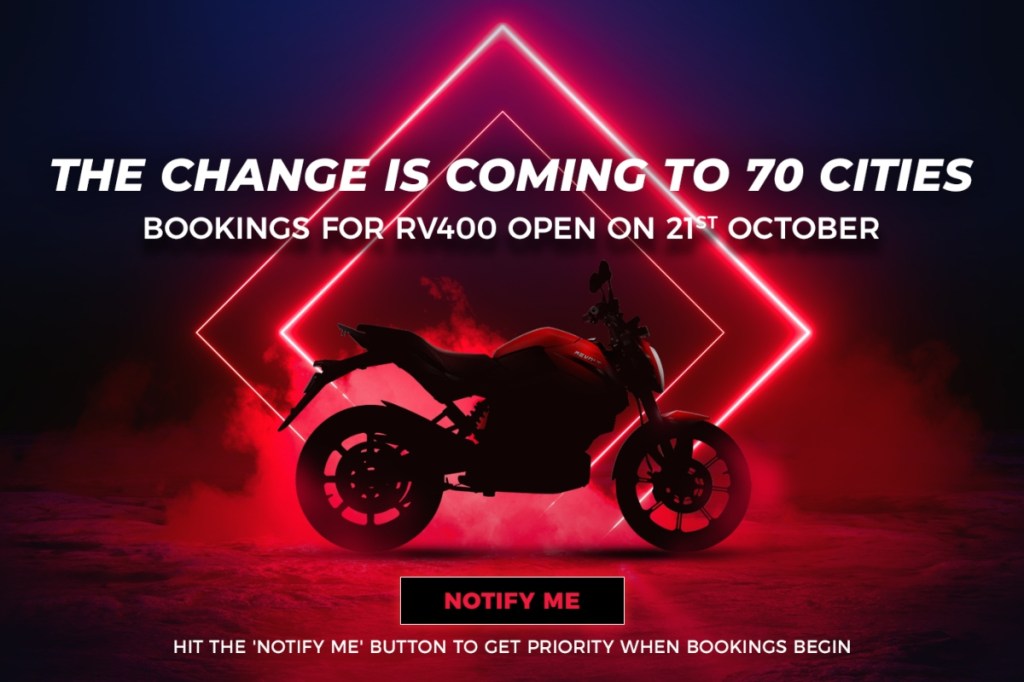 Revolt RV 400 Bookings