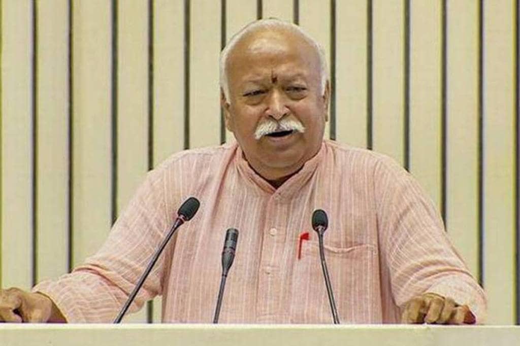 Mohan Bhagwat said this was happening because Hindu families were not giving their children the values of pride for one’s religion and traditions. Mohan Bhagwat said this was happening because Hindu families were not giving their children the values of pride for one’s religion and traditions.