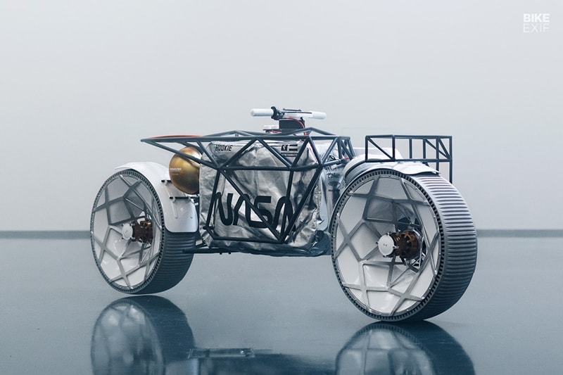 “The engine needed to be protected, and the solution was a Kevlar fabric which is inherently heat- and flame-resistant, and shields the engine from debris or other mechanical damage," ays Dr Yves Bader, DuPont’s Development Manager for Mechanical Protection and Consumer Apparel in Meyrin, Switzerland. (Source: Bikeexif)