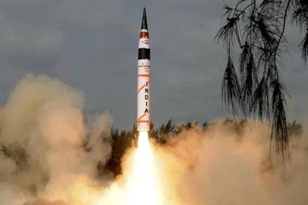 In 2012 & 2013, first two flight tests of the Agni-5 were carried out in open configuration. (Credit: PTI)
