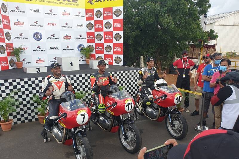 Now coming back to the Royal Enfield GT cup, 100 eligible riders made it to the Rider Selection Programme at Kari Motor Speedway, Coimbatore from October 18 to 19, 2021, where the 18 fastest riders got shortlisted. The selected riders will now fight it out for the Continental GT Cup for a total of 4 rounds at the JK NRC, with the first one already done at Kari. 