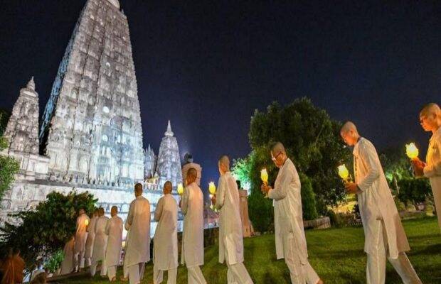 The Mahabodhi Temple, a UNESCO World Heritage site, reopened on August 27