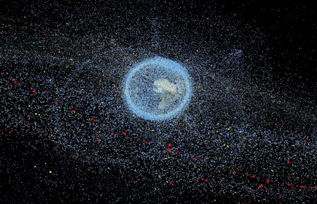 As per NASA, both the orbital debris and spacecraft travel at speeds of about 15,700 mph in low Earth orbit. (Modeling image: IRAS/TU Braunschweig via ESA)