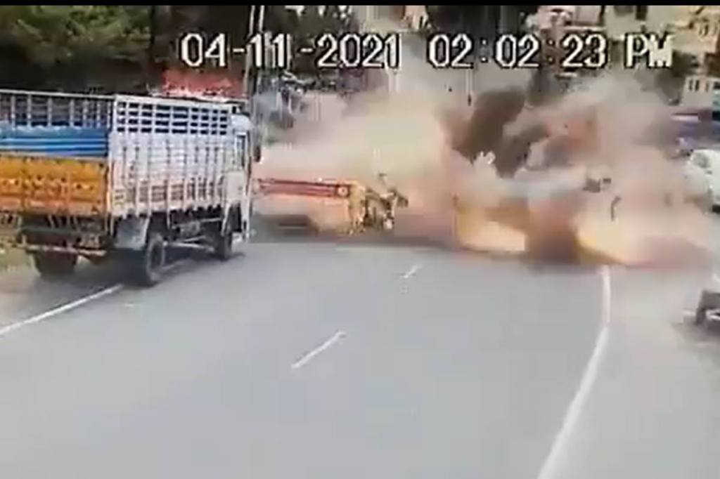The police have registered a case under different Sections of the Indian Penal Code and the Explosive Act.