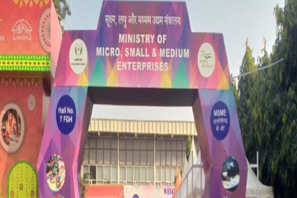 The MSME pavilion has the highest ever participation of Women led enterprises along with the SC, ST entrepreneurs, according to the MSME Ministry. (Image: Twitter/Narayan Rane)