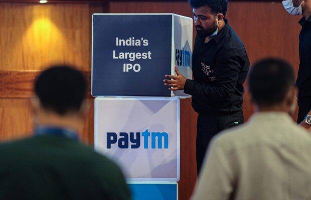 Paytm dropped as much as 2.7% to 1,592 rupees on Thursday, a fifth day of declines, after plummeting 37% in the first two sessions of trading.