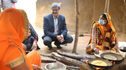 Sheo Shekhar Shukla (IAS), PS Culture, Tourism and Public Relations GoMP interacting with local family and had traditional rural food.
