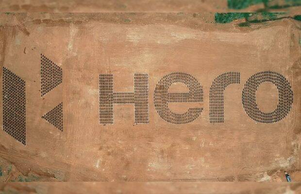Hero Motocorp makes the largest motorcycle logo in the world