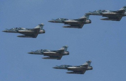 They said that there were five wheels of Mirage 2000 fighter jet on the truck and the thieves fled with one leaving behind four tyres. (Image: IAF Twitter) They said that there were five wheels of Mirage 2000 fighter jet on the truck and the thieves fled with one leaving behind four tyres. (Image: IAF Twitter)