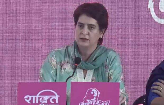 Priyanka Gandhi said that the party wishes to increase the 40 per cent seat reservation it announced for women candidates to 50 per cent in future.