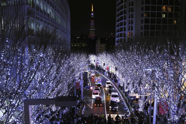 Streets have been illuminated with beautiful lights in Tokyo to mark the festival. (Image: AP/PTI)