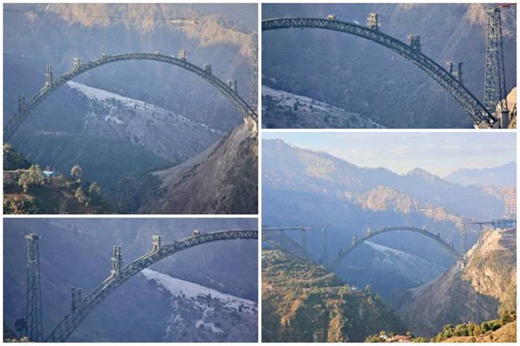 Chenab bridge, highest railway bridge
