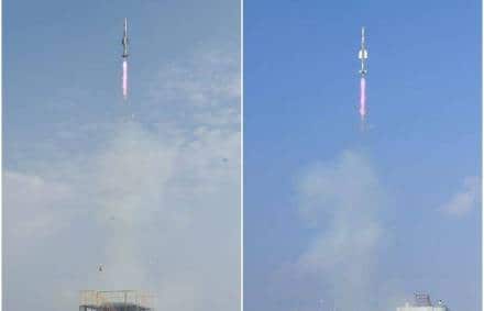 The flight path of the missile along with its health parameters were monitored using a number of tracking instruments deployed by ITR, Chandipur. (Twitter/DRDO)