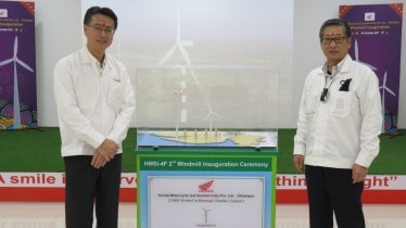 honda opens second wind turbine in gujarat