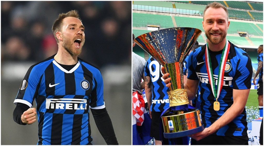 Inter said in October that the Italian medical authority had suspended Eriksen from playing in Serie A, due to a rule prohibiting the use of an implantable cardioverter-defibrillator (ICD) device. (Twitter/Inter) Inter said in October that the Italian medical authority had suspended Eriksen from playing in Serie A, due to a rule prohibiting the use of an implantable cardioverter-defibrillator (ICD) device. (Twitter/Inter)