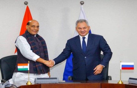 Agreements/Contracts/Protocols being signed after the 20 th India-
Russia Inter-Governmental Commission on Military & Military Technical
Cooperation meeting, attended by Raksha Mantri Shri Rajnath Singh and his
Russian counterpart General Sergey Shoigu, in New Delhi on December 06,
2021. Agreements/Contracts/Protocols being signed after the 20 th India-
Russia Inter-Governmental Commission on Military & Military Technical
Cooperation meeting, attended by Raksha Mantri Shri Rajnath Singh and his
Russian counterpart General Sergey Shoigu, in New Delhi on December 06,
2021.
