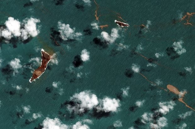 ACID RAINSince the initial eruption, the volcano has been releasing sulfur dioxide and nitrogen oxide — two gases that create acid rain when they interact with water and oxygen in the atmosphere. With Tonga's tropical climate, “there is likely to be acid rain around Tonga for a while to come,” said volcanologist Shane Cronin at the University of Auckland.Acid rain causes widespread crop damage, and could ruin Tongan staples like taro, corn, bananas and garden vegetables. (Reuters Photo)